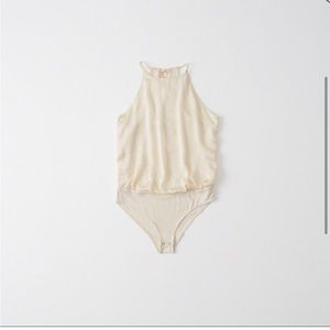 Abercrombie & Fitch Satin High Neck Bodysuit